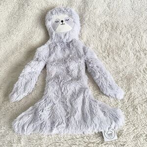 Slumberkins Purple Lavender Sloth Snuggler 15” Flat Baby Lovey Plush